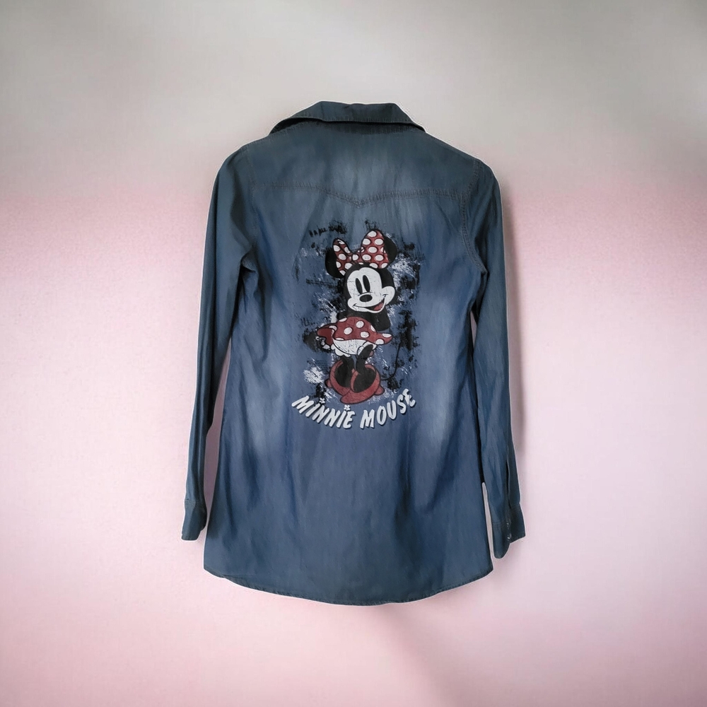 Minnie Mouse Button Down Shirt - Blue